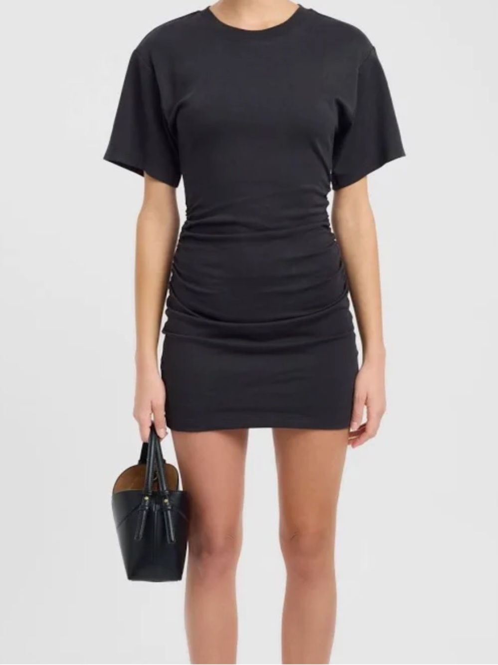 Kookai Black Nova Short Sleeve Mini Dress